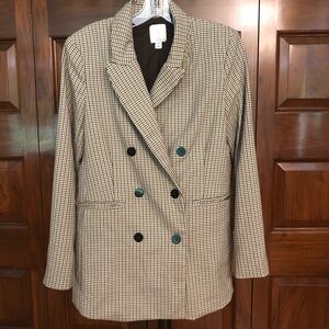 Joie Plaid Oversized Blazer